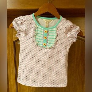 Matilda Jane Tee with Aqua and Pink Accents